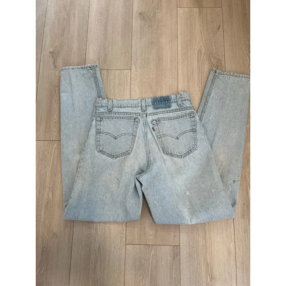 Men's Vintage 1980s 585 Levi's Light Blue 100% Cotton Made in USA 32X34 JL